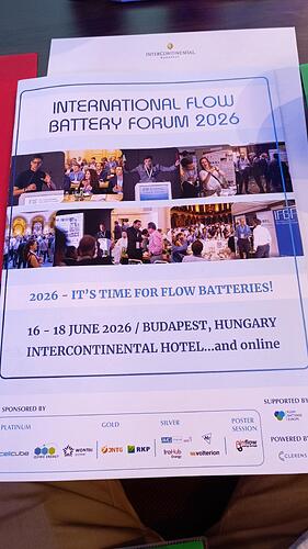 Broschüre für die Konferenz des International Flow Battery Forum